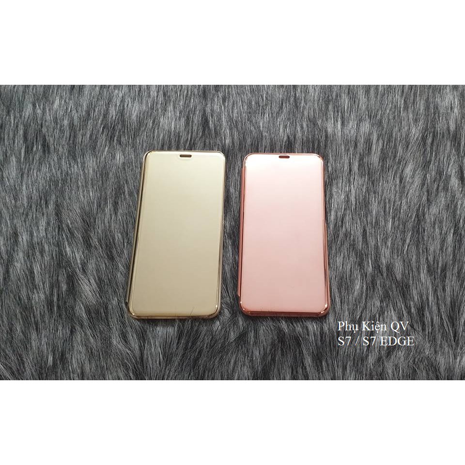 Bao Da Clear View Cover Standing Samsung S7 edge / S7