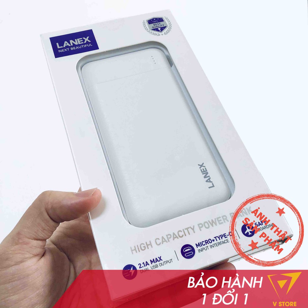 Pin sạc dự phòng 10000mah Hoco J52 - lanex LPB-N11 2 cổng usb 2a đèn led giá rẻ [hoco đà nẵng]