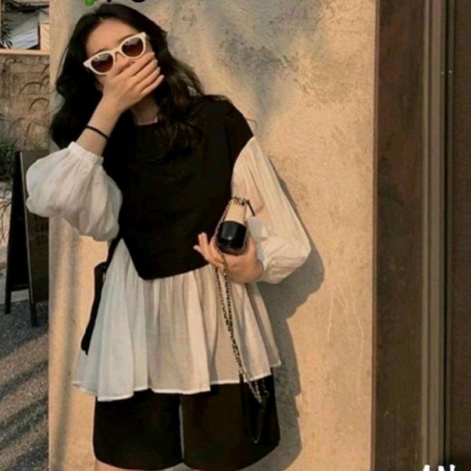 Áo babydoll cột dây 1 bênsiêu dễ thương