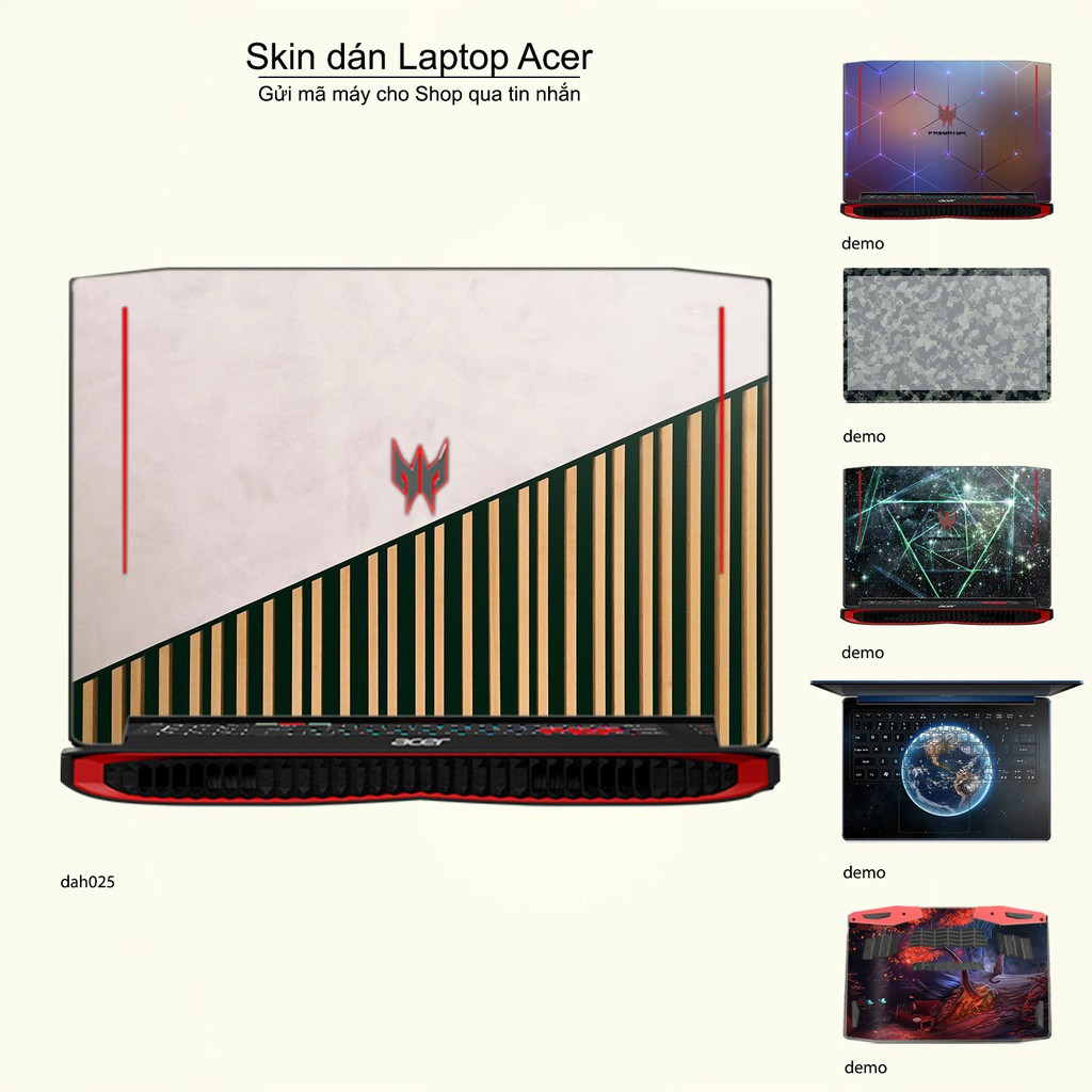 Skin dán Laptop Acer in hình đá phối gỗ - dah025 (inbox mã máy cho Shop)