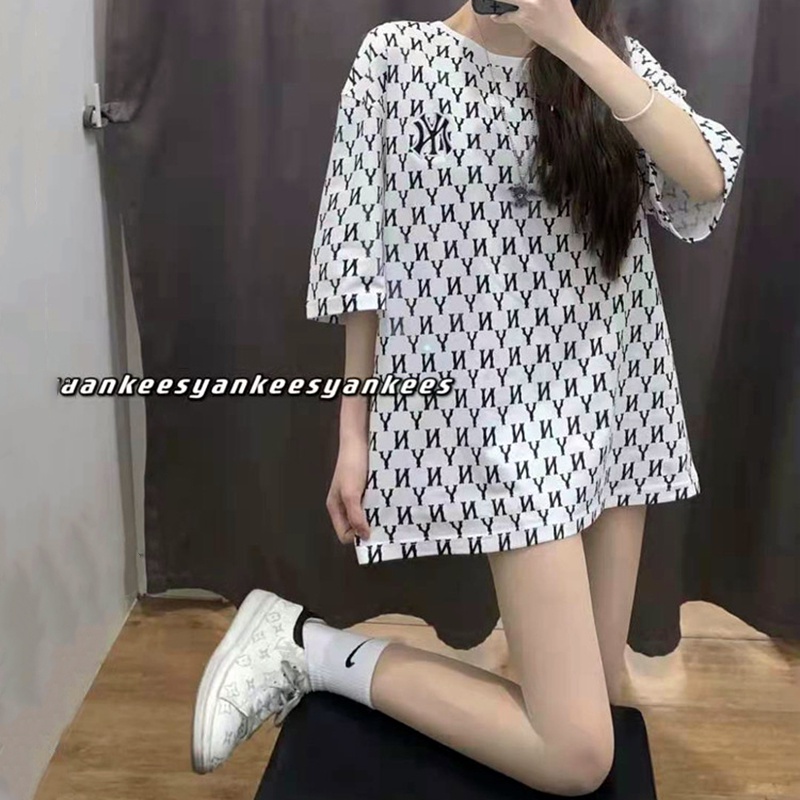 Áo Thun MLB Phong Cách Cổ Điển Hàn Quốc Cho Nữ