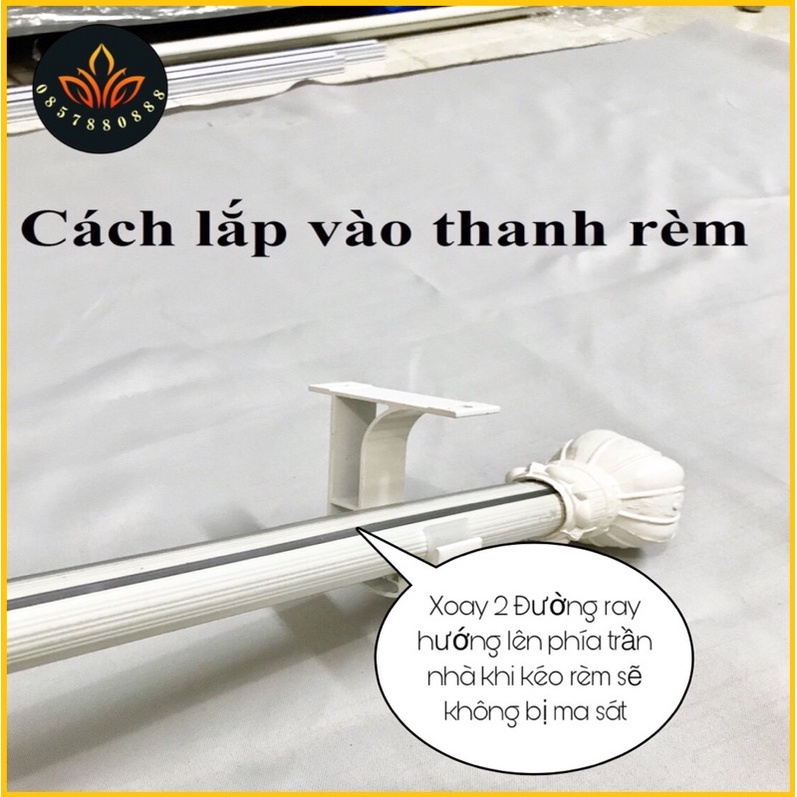 COMBO thanh treo rèm, ống treo rèm( tặng kèm ốc vít)