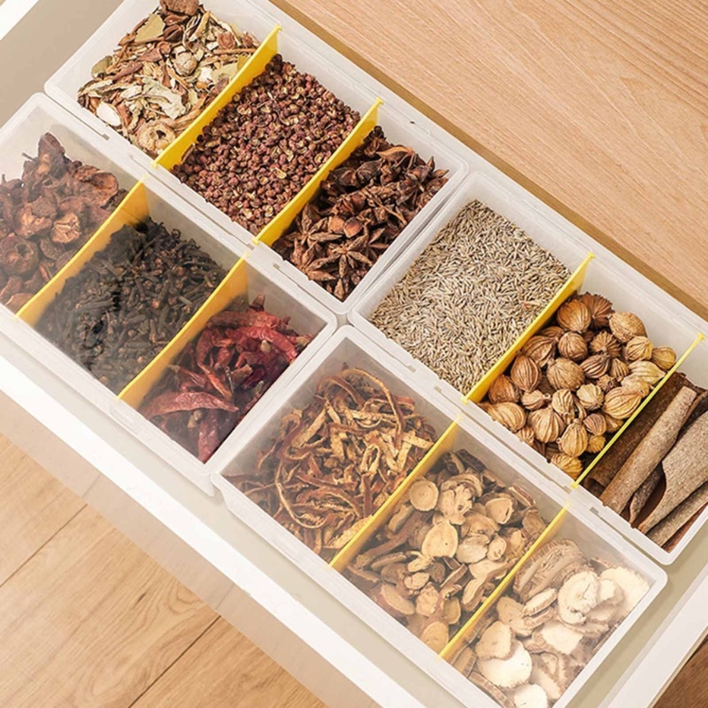 Hộp Đựng Gia Vị 3 Ngăn Tiện Lợi Cho Nhà Bếp