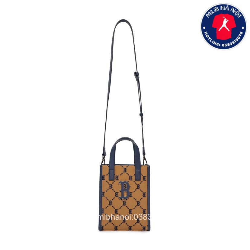 Túi Đeo Chéo MLB Logo Kim Loại size vừa Diamond Monogram Jacquard Cell Phone Crossbody Bag