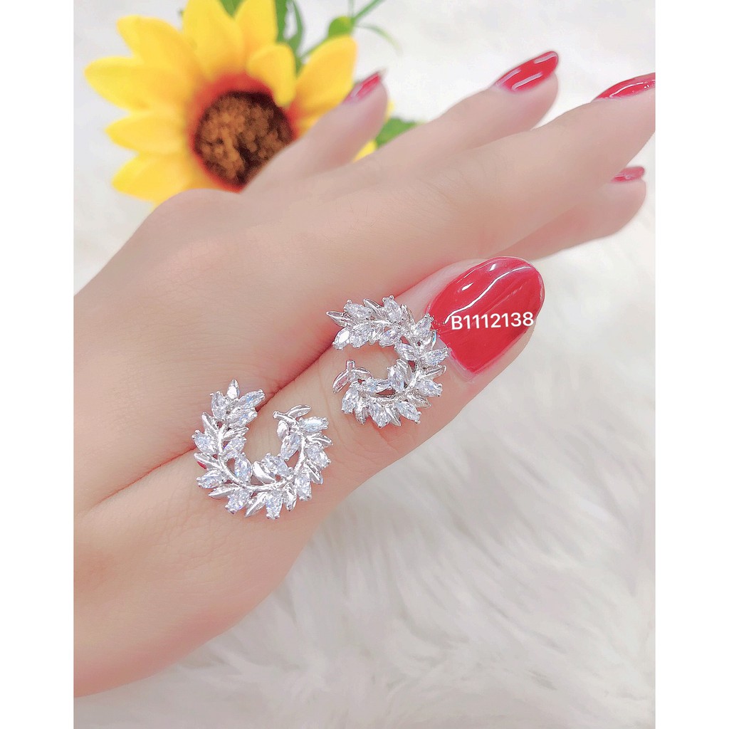 Đôi Bông Tai Nữ Mạ Vàng or Bạch Kim 18K Mẫu 0382205 NoBrandFemaleMetal Coating