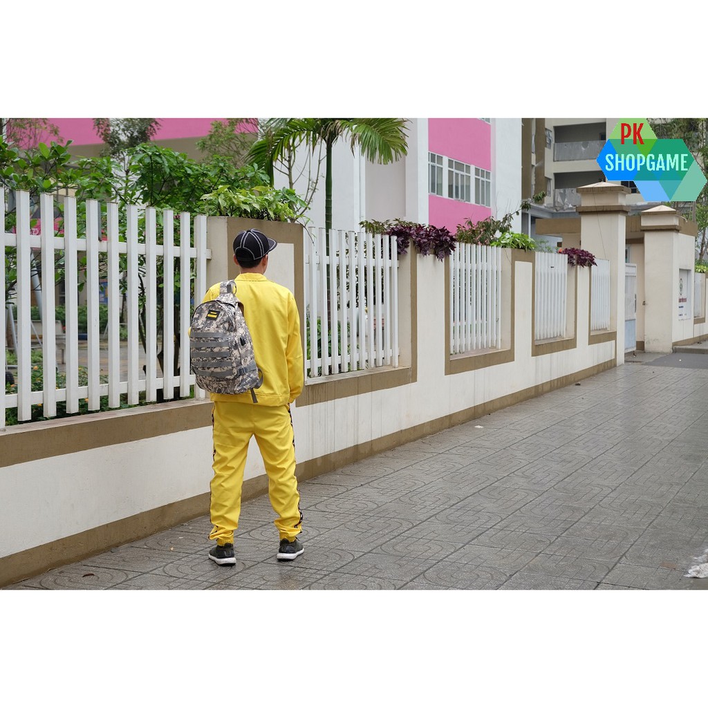 BỘ VÀNG PUBG COSPLAY, PUBG TRACK SUIT BANANA COSPLAY CHẤT NỈ MỀM MẠI ÍT THẤM NƯỚC - PK SHOP GAME