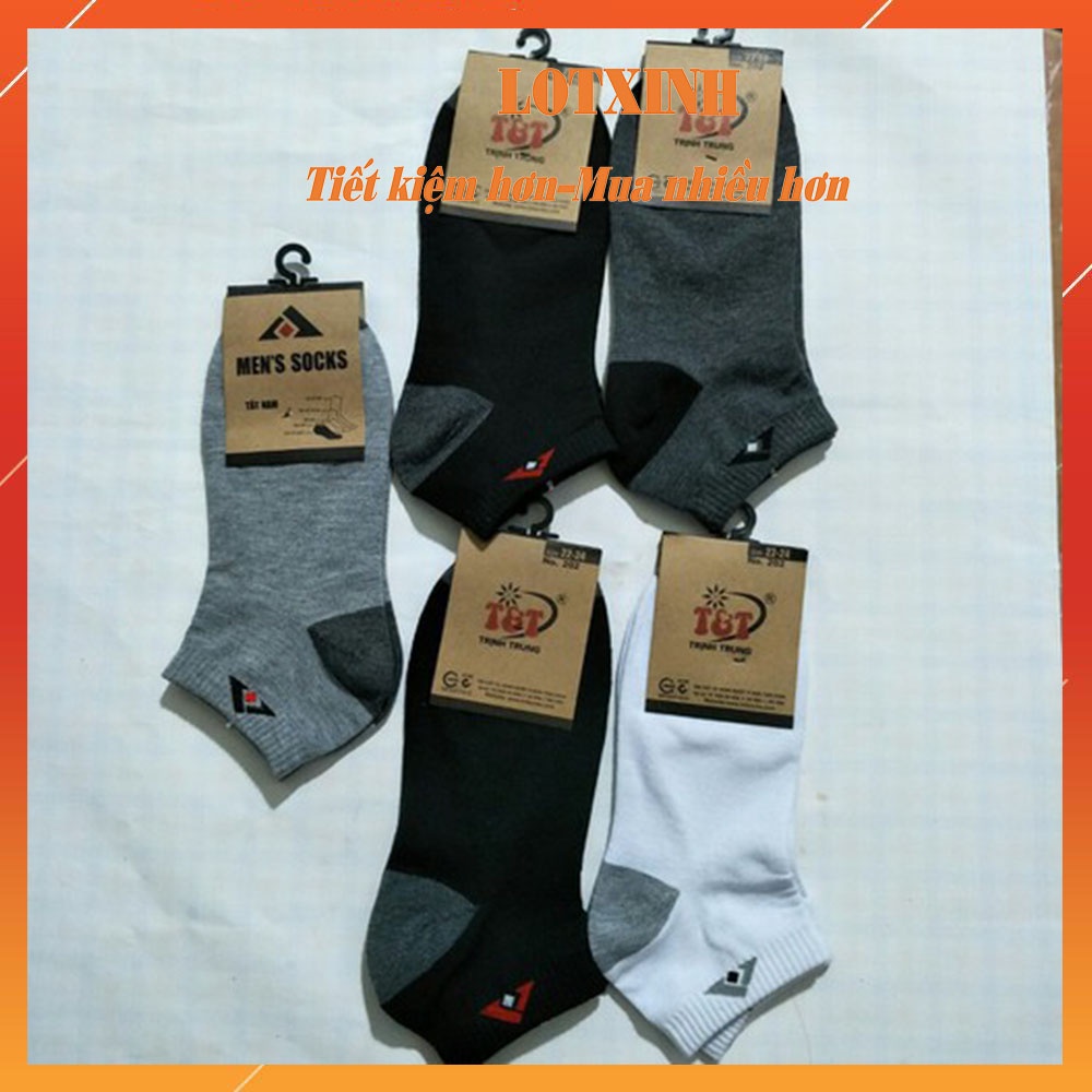 SET 3 ĐÔI Tất Nam Cổ Ngắn Vớ Ngắn Nam Nữ vải Cotton dày vừa, chất liệu cotton thoáng mát khử mùi TATNAM08