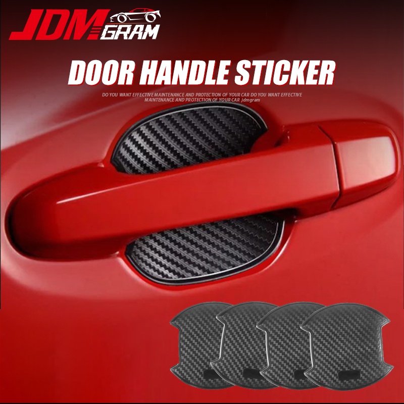 Bộ 4 Miếng Dán Tay Nắm Cửa Xe Hơi Bằng Sợi Carbon Chống Trầy Siêu Bền Tiện Dụng Xe Hơi không thấm nước nhãn dán miếng dán wirst bảo vệ tay nắm cửa ô tô trang trí phụ kiện ngoại thất ô tô
