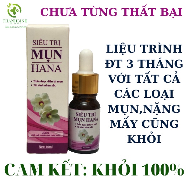 Serum giảm mụn thâm rỗ Hana- Hiệu quả sau 1 tuần sử dụng (Đã được chứng minh tại rất nhiều Spa và nhà thuốc lớn)