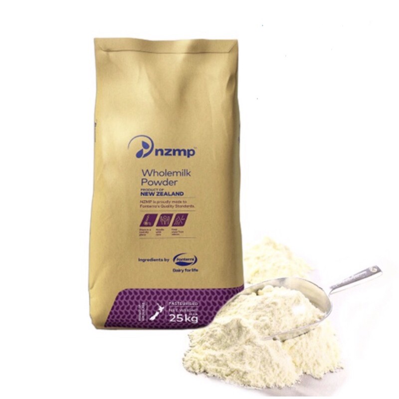 Bột sữa nguyên kem Newzealand không ngọt, nguyên liệu làm kẹo nougat túi tách lẻ 200g