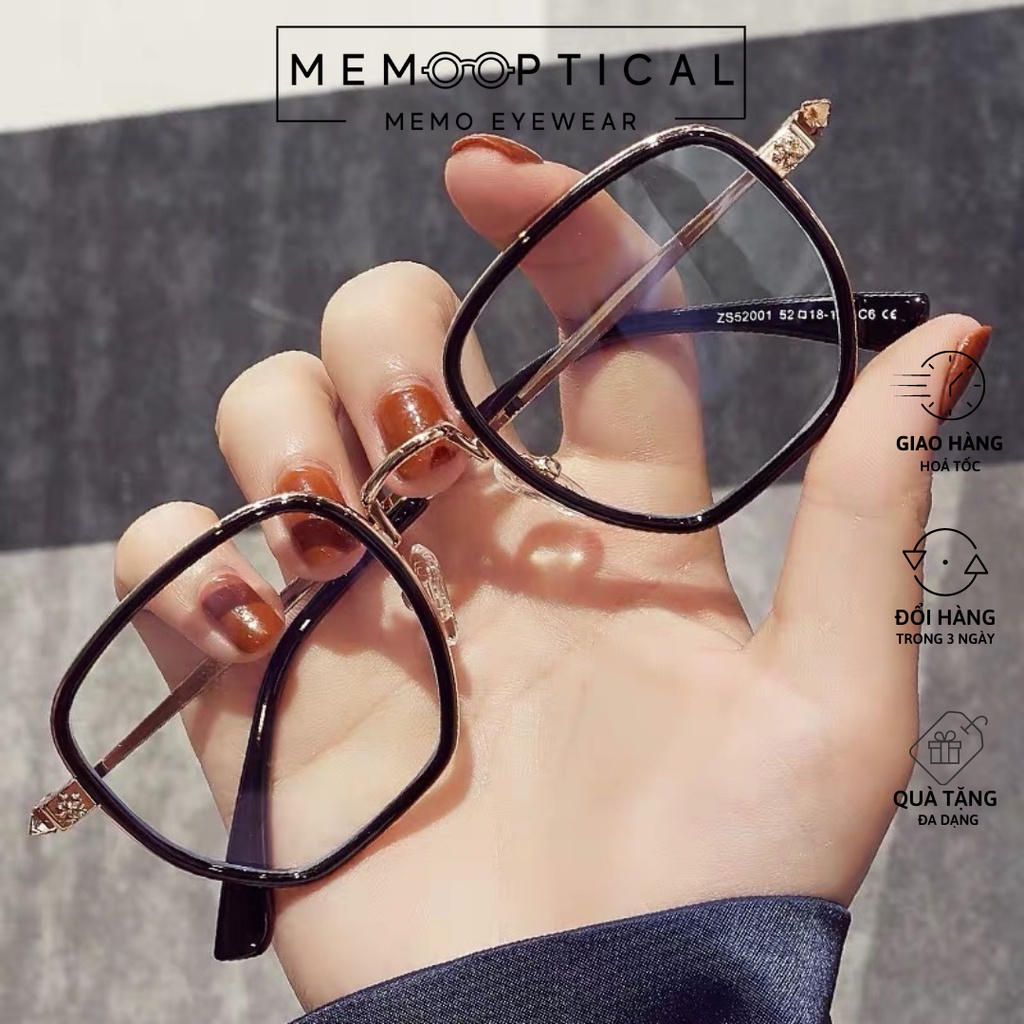 Gọng Kính Cận Phong Cách Hàn Quốc Lisa Chrome Hearts Vuông Memo Optical