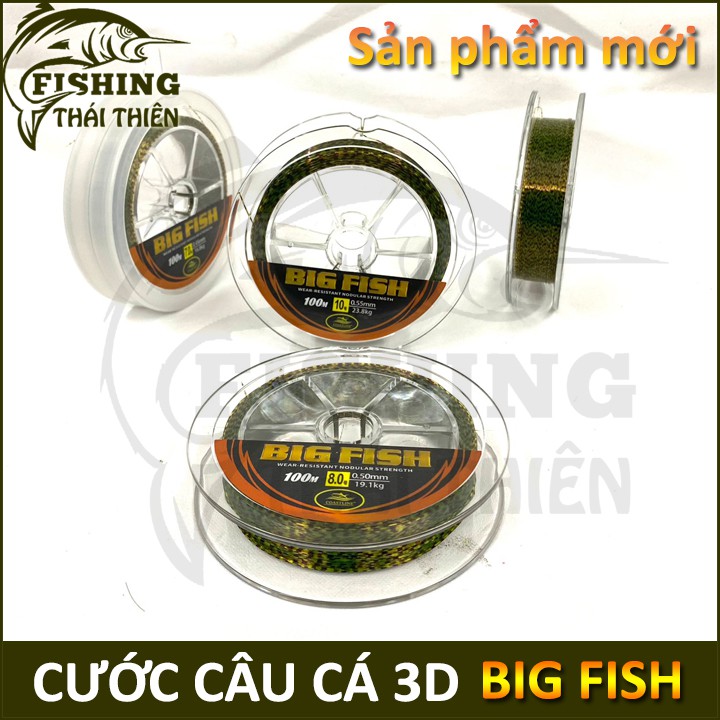 Cước câu cá Big Fish 3D cuộn 100m