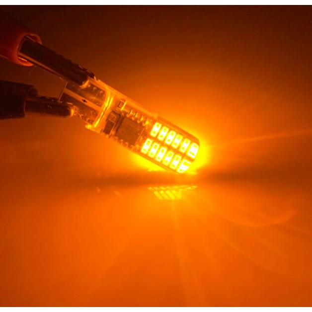 (T10-24smd-3014-nháy) 1 bóng đèn t10 led t10 sáng liên tục &amp; nháy F1 sáng gắn demi xi nhan xe máy ô tô