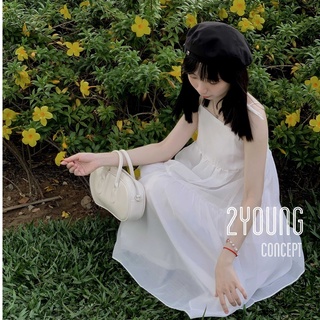 Đầm hai dây voan [2YOUNG] D1001 (ảnh thật)