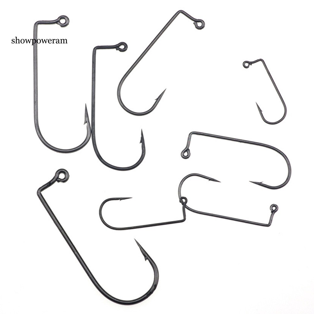 Set 100 móc câu cong 90 độ bằng thép carbon chất lượng cao cho câu cá biển