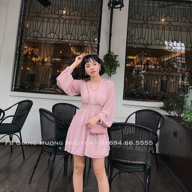 Jumsuit váy hồng nude cực xinh Avatar shop newtag