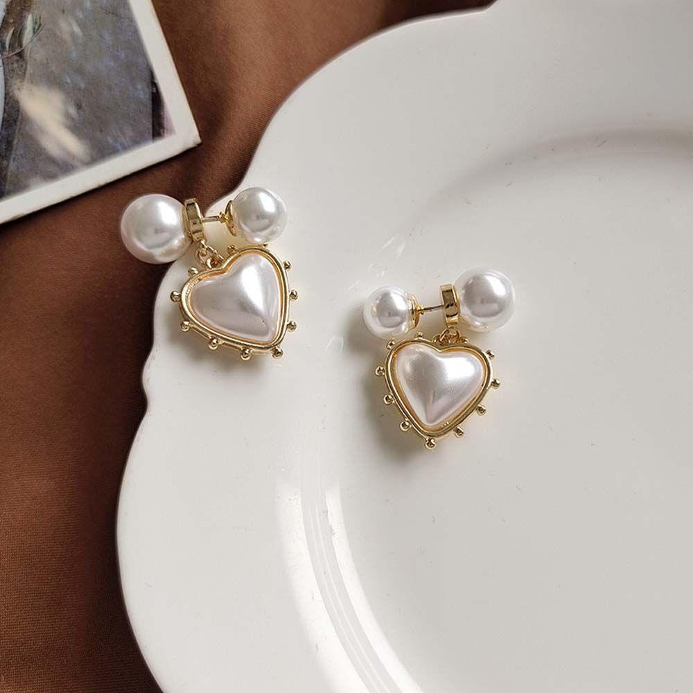 Bông Tai Hình Trái Tim Đơn Giản Thời Trang Hàn Quốc VANES1