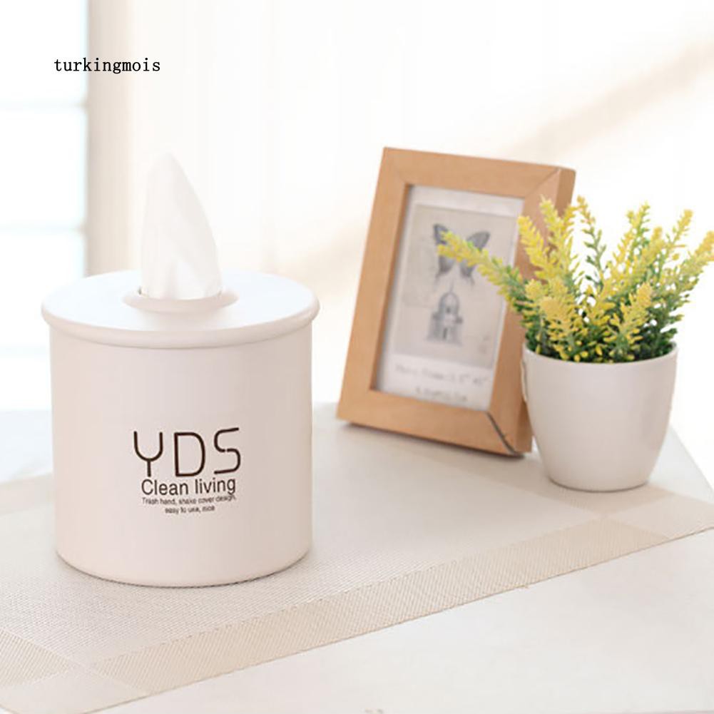 Hộp Nhựa Đựng Khăn Giấy Hình Trụ Giá Đỡ