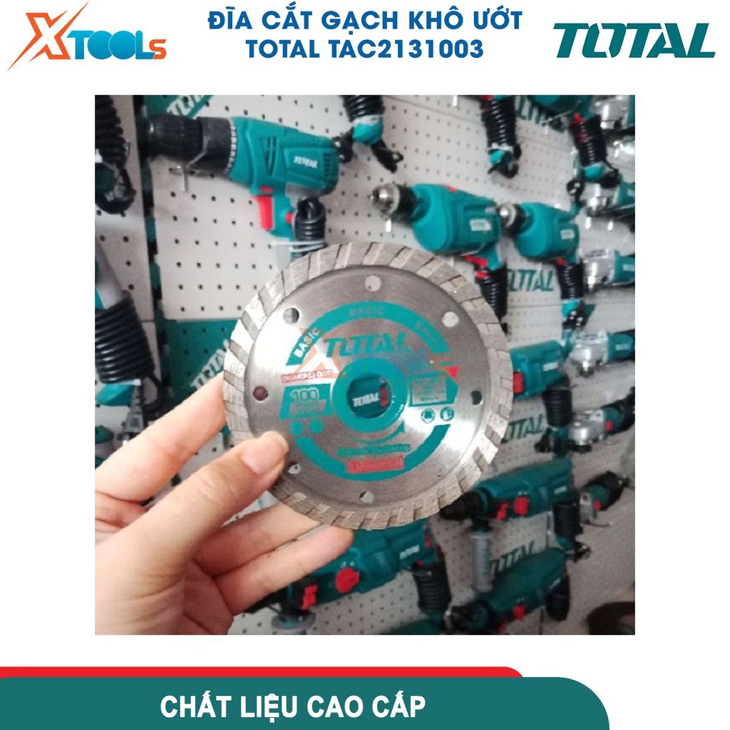 Đĩa cắt gạch khô ướt TOTAL nhiều kích thước, đĩa cắt kim loại có phủ hợp kim nhân tạo rắn chắc [CHÍNH HÃNG][XTOOLS]