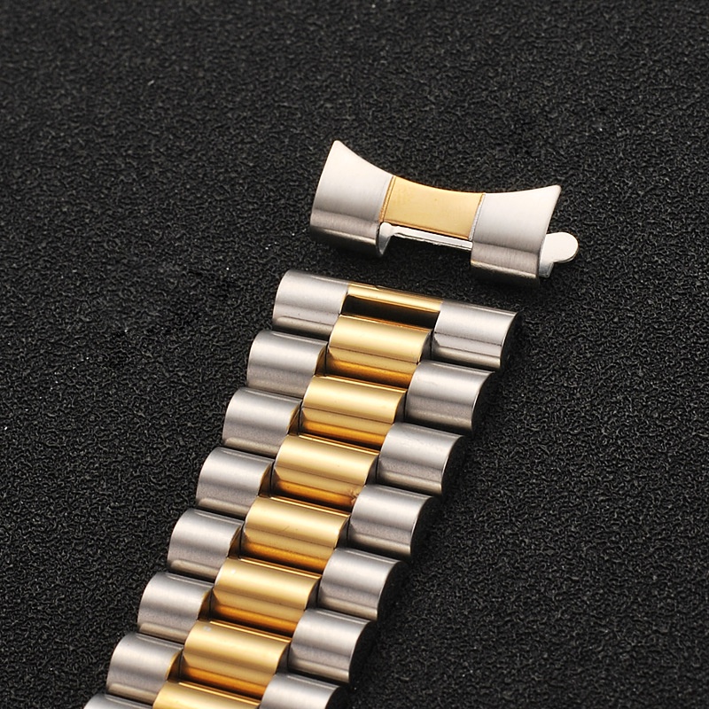 Dây Đeo Thay Thế Bằng Thép Không Gỉ Trơn 12 14 16 18 19 20 21 22mm Rộng 3 Vòng Dây Đồng Hồ