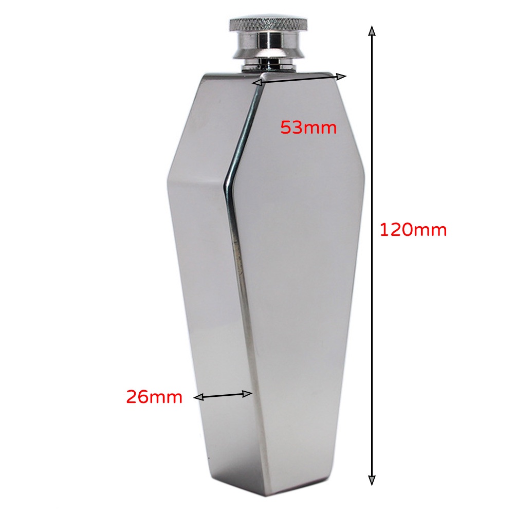 1 Bình Đựng Rượu Mini Bằng Thép Không Gỉ Phong Cách Hip Flask