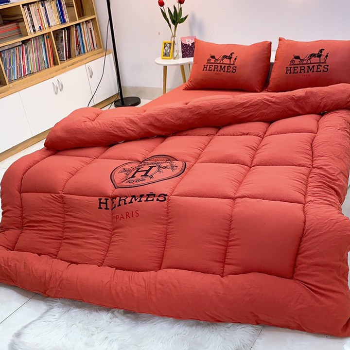 BỘ CHĂN GA GỐI PHAO COTTON ĐŨI 5 MÓN CAO CẤP MẪU MỚI TRẺ TRUNG HIỆN ĐẠI