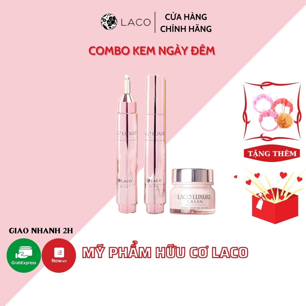 Combo Dưỡng Da Ngày và Đêm (Laco Luxury Ampoule + Cream)