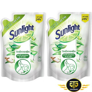 Nước Rửa Chén Sunlight Thiên nhiên Muối Khoáng Và Lô Hội