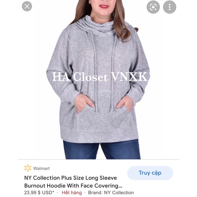 ÁO HOODIE CÓ NÓN NY XUẤT DƯ