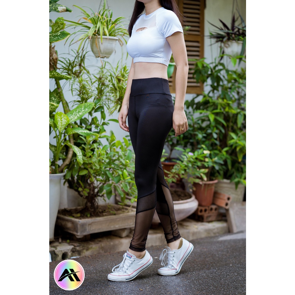 Áo Thun Dáng Croptop Tay Ngắn khoét ngực cực Sexy Cho Nữ (Đi Chơi/Tập Gym/Yoga Pilates)