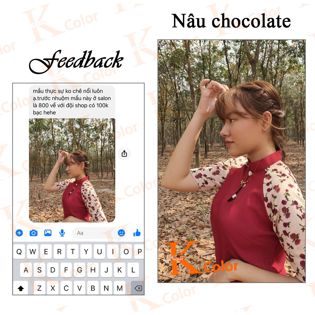 Thuốc nhuộm tóc màu NÂU CHOCOLATE KoreColor