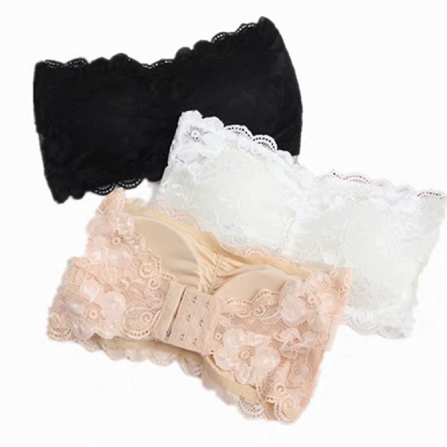 Áo bra ren không dây cài sau ren hoa