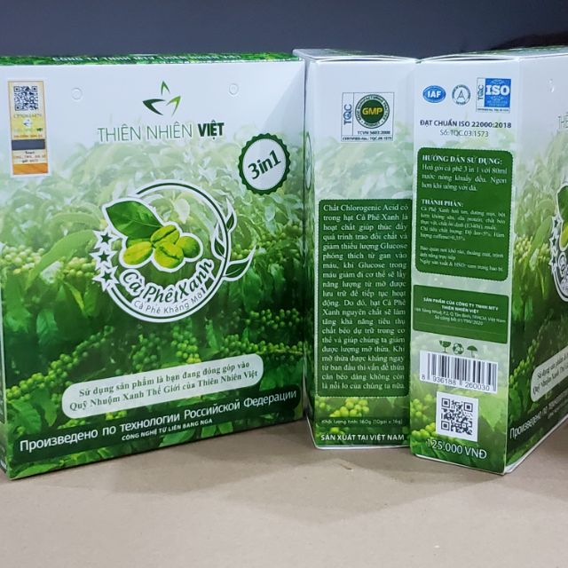 [ GIẢM GIÁ ] Cà Phê Xanh hộp nhỏ 10 gói ( mẫu mới nhất tem cào điện tử )