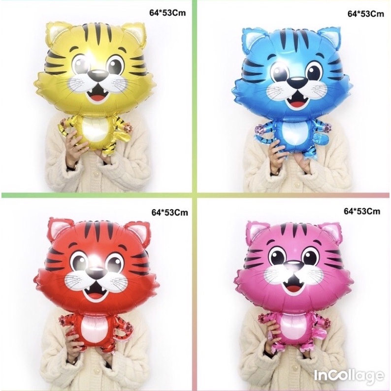 Bóng lẻ trang trí sinh nhật hình con hổ cọp đẹp nhiều mẫu