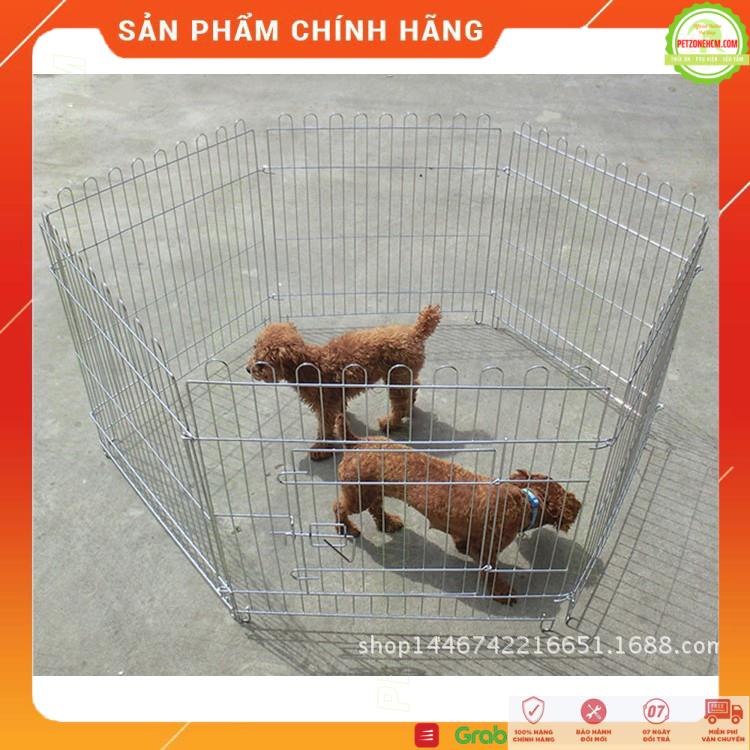 Quây cho chó 💝 FREESHIP 💝 Hàng rào inox và sắt sơn tỉnh điện vân đá 6 tấm 63cm x 63cm | cũi chó | PetZoneHCM