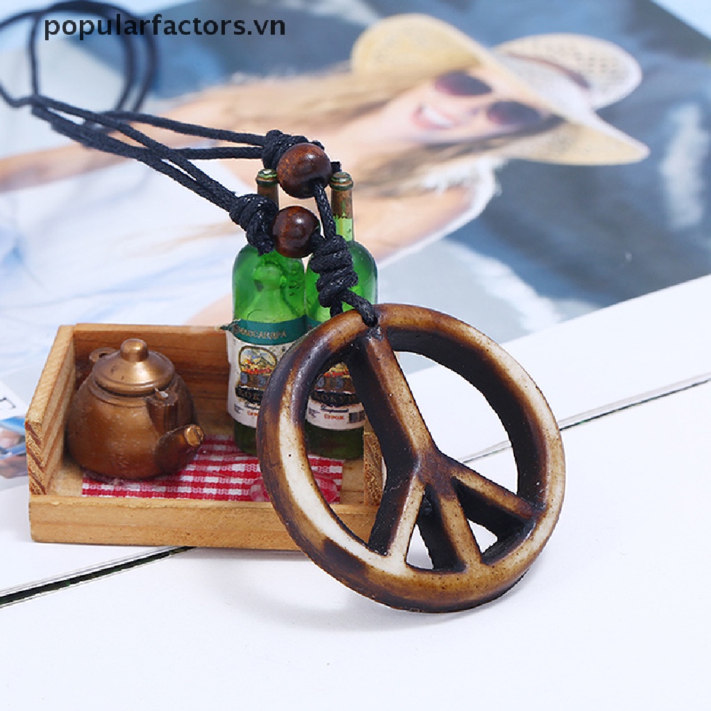 Vòng cổ Mặt Biểu Tượng Hòa Bình Phong Cách Retro