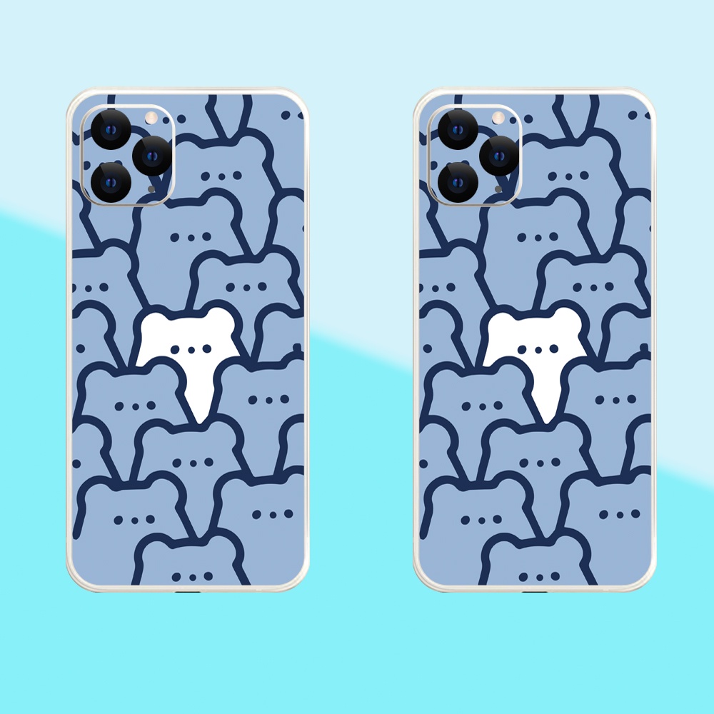 Ốp lưng Vina Case OPPO A1K/A3S/A54/A94/F9/ ....Silicone TPU dẻo viền vuông bảo vệ camera hình Icon Gấu