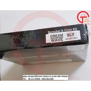 NHÔNG SÊN DĨA DÙNG CHO XE DREAM.WAVE FUTURE 9LY HÃNG AKAI TAIYO MẶT TRỜI ĐỎ