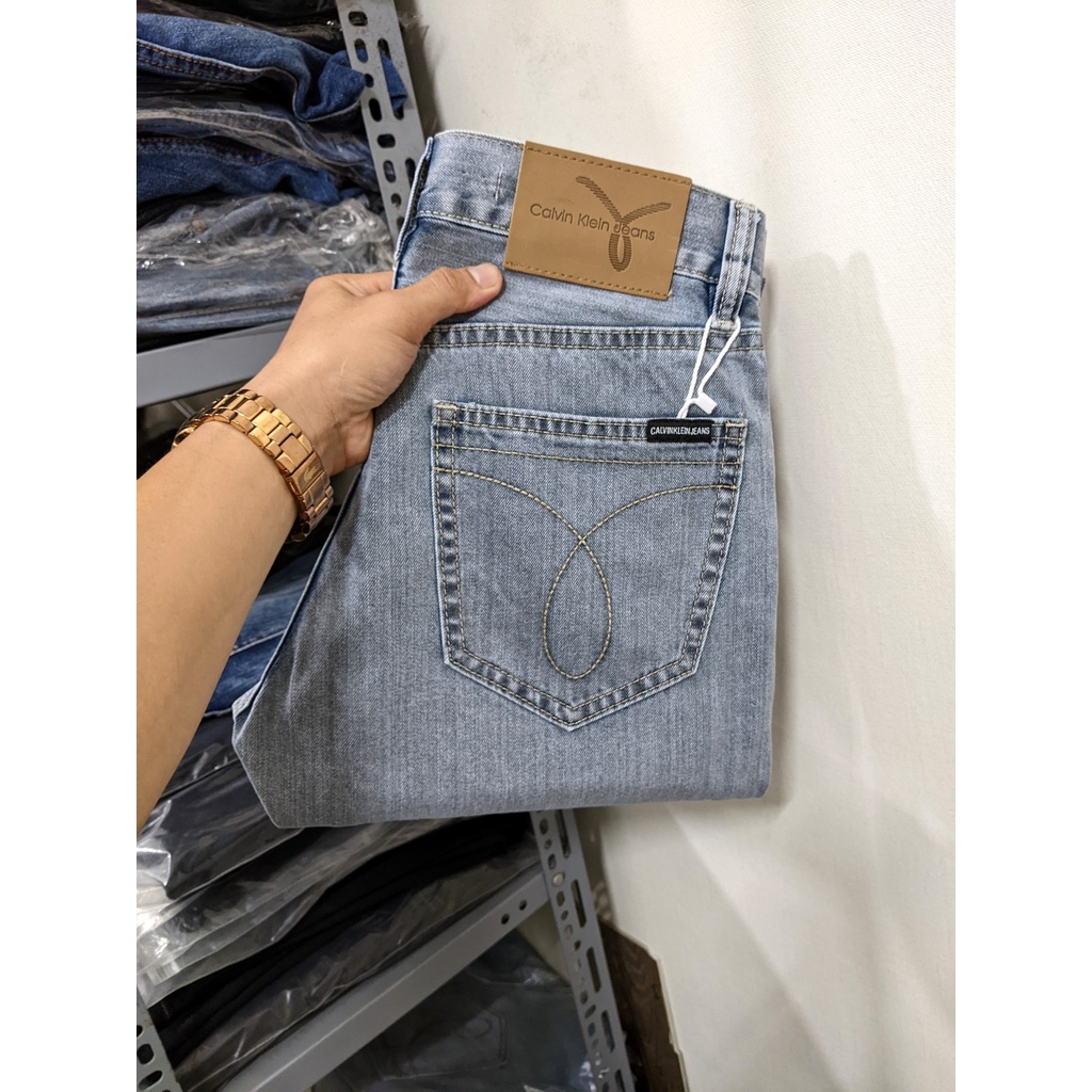 Quần jeans nam ống đứng chất không giãn màu chì siêu đẹp