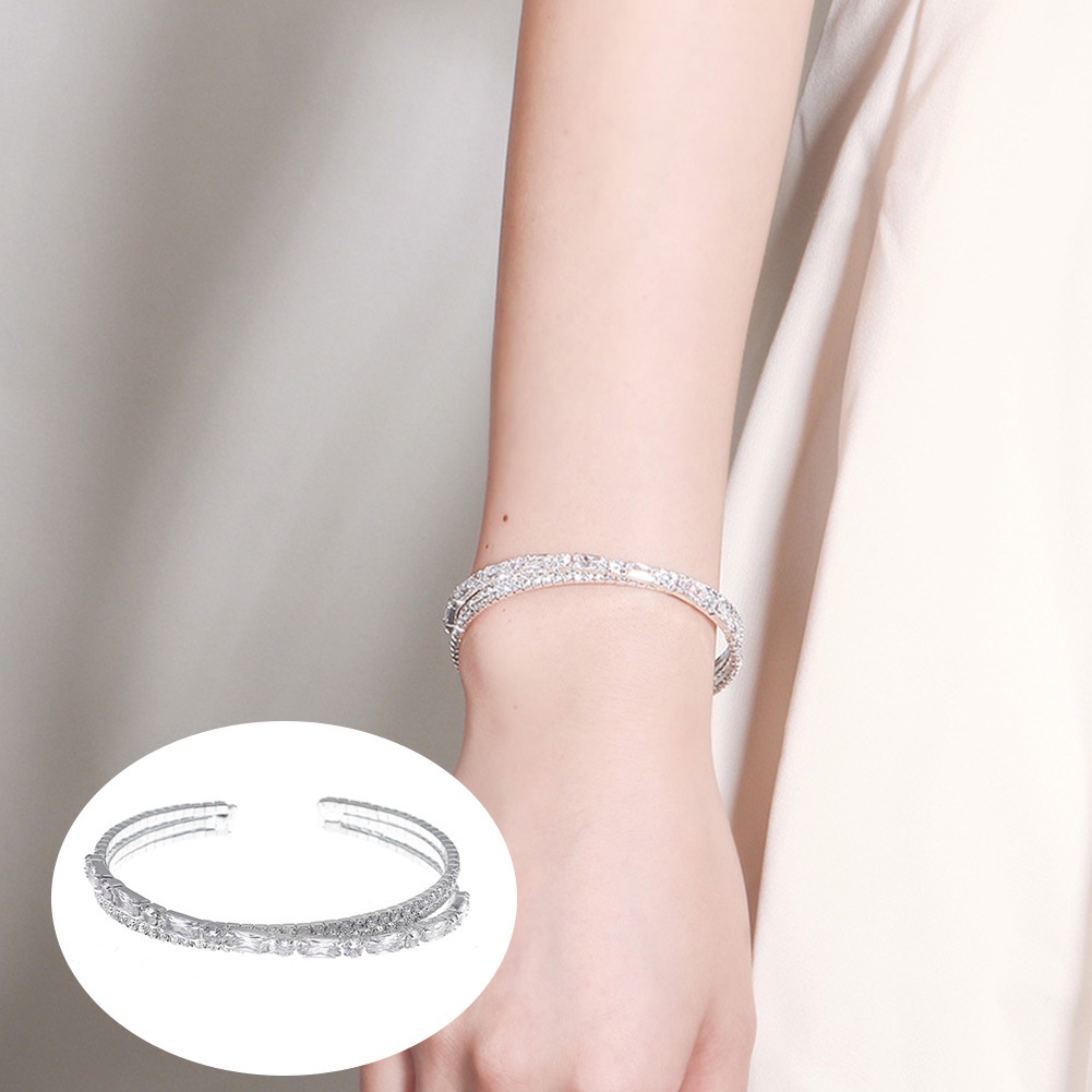 Vòng Tay Đính Đá Zircon Đơn Giản Sang Trọng Thời Trang Hàn Quốc Cá Tính Hàng Ngày Cho Nữ Dating Must-have Quà Tặng