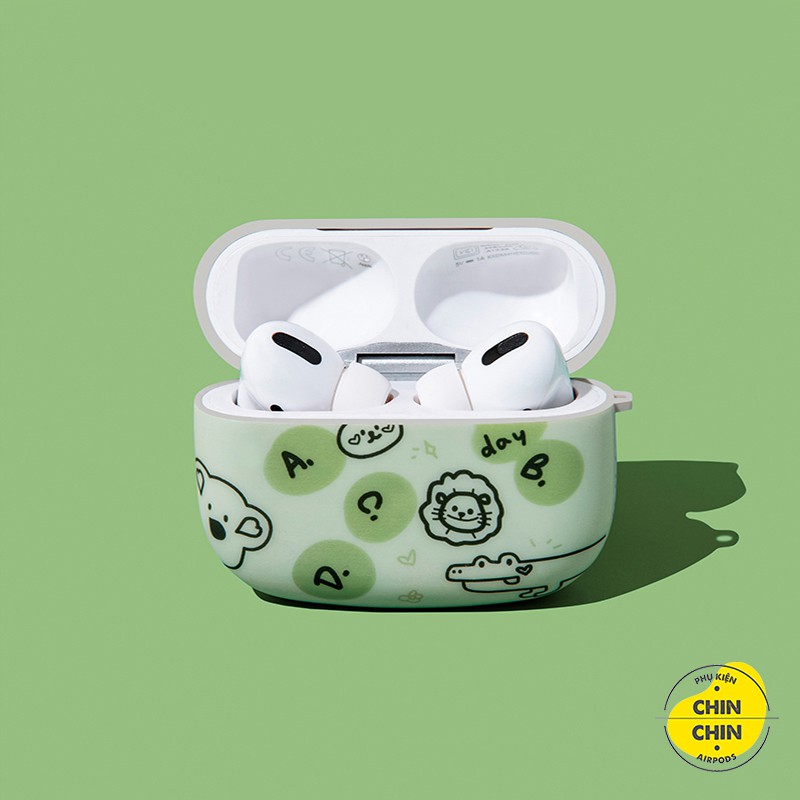 Case Airpod 2 Mặt Mèo Bảo Vệ Airpods1 2 Pro Thỏ Gấu Sư Tử Bằng Nhựa TPU Chống Bám Bụi - Chinchin Case