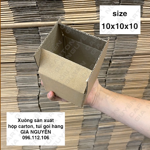 50 hộp carton 10x10x10 đóng gói lọ nước hoa, mỹ phẩm