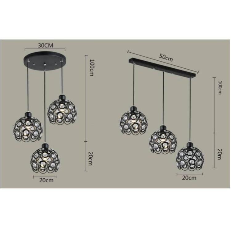 Bộ đèn thả TURI treo trần hiện đại - kèm bóng LED và đế ốp trần