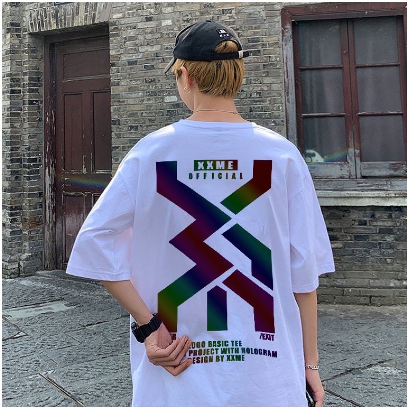 Áo thun nam nữ unisex tay lỡ phản quang M7 under Có Bigsize áo phông tay lỡ form rộng streetwear hai màu trắng đen