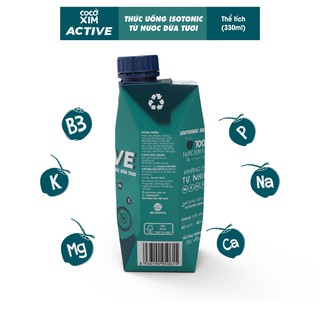 Nước dừa COCOXIM Active 330ml thùng 24 hộp