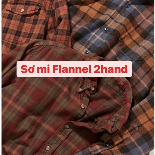 Áo sơ mi caro flannel 2hand (Secondhand) cổ điển , vintage, bụi bặm - Mẫu 1 - thunmysaigon