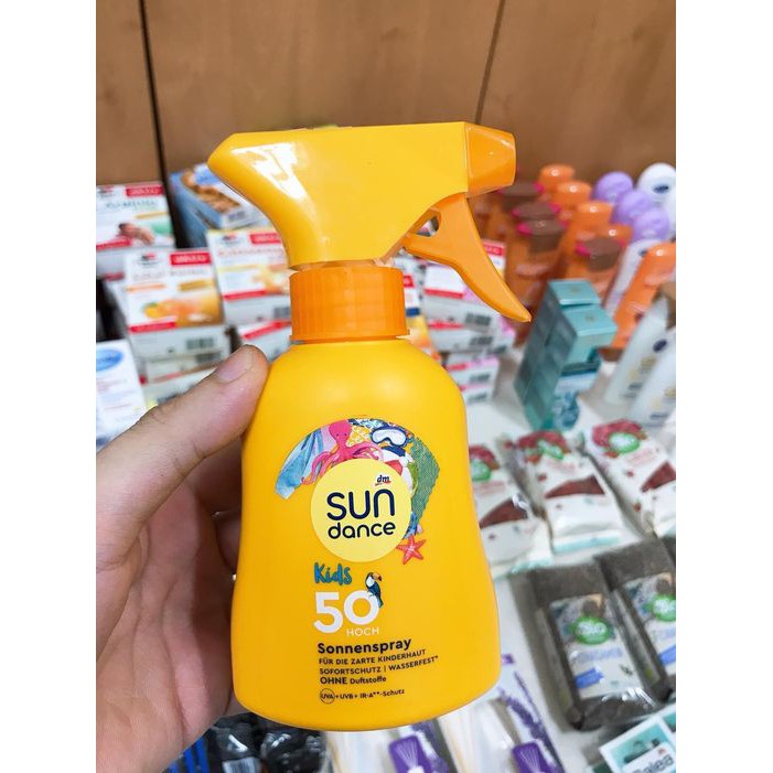 Kem chống nắng SunDance kids LSF50+ 200ml (dạng xịt) - Hàng chuẩn Đức