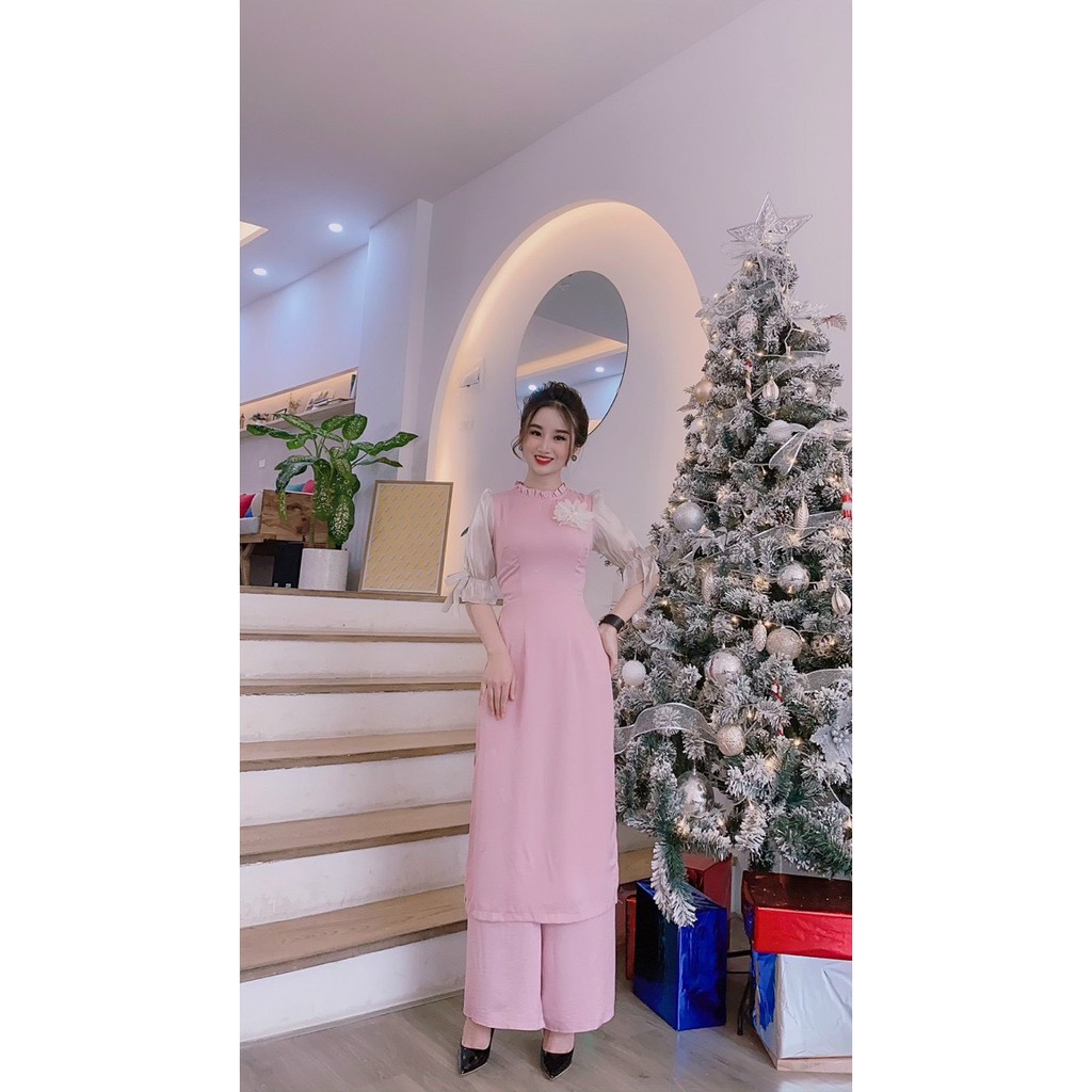 Áo Dài Cách Tân Vải Lụa Hàng Thiết Kế Kèm Quần | BigBuy360 - bigbuy360.vn