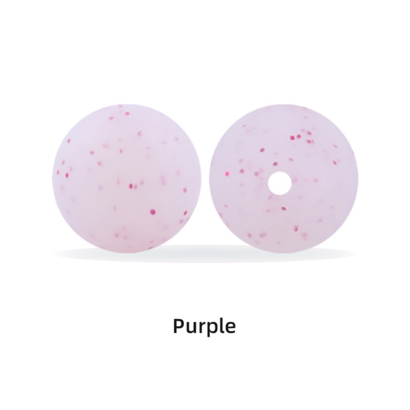 Set 5 Hạt Nhựa Silicone 12mm 15mm In Họa Tiết Làm Dịu Răng Cho Bé