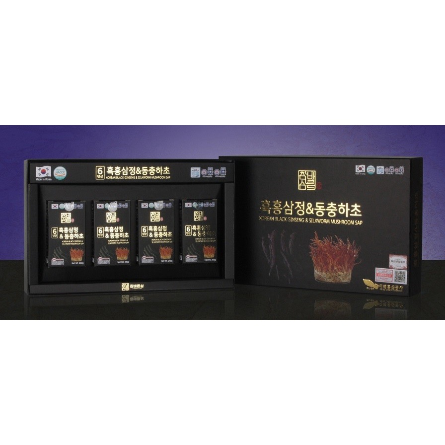 Cao hắc sâm đông trùng hạ thảo nội địa Hàn Quốc - hộp 4 Lọ x 240g